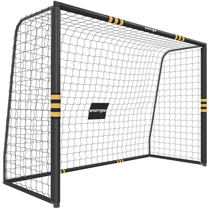 10 x 6.5ft Football Goal | Metal Frame | EPE Foam Padding | PE Net | Ground Stakes | Garden & Park Training | Yellow