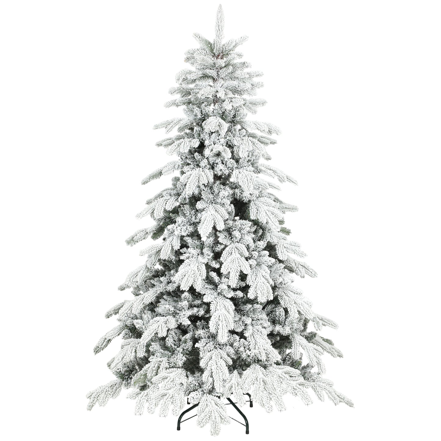6ft Super Flocked Christmas Tree - Green/White