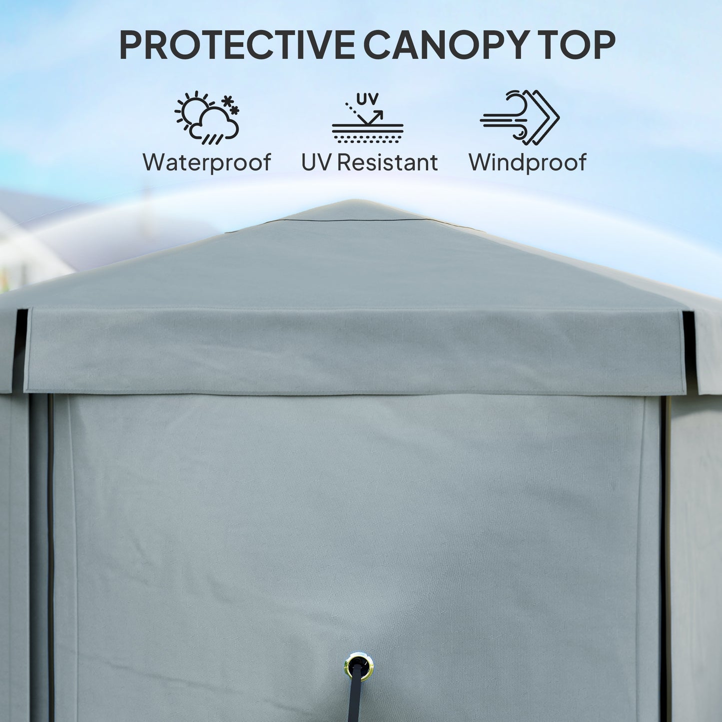 3 x 3(m) Hexagon Pop Up Gazebo with 5 Sides and Carry Bag, Waterproof, UV Resistant Party Tent Instant Event Shelter for Garden, Patio