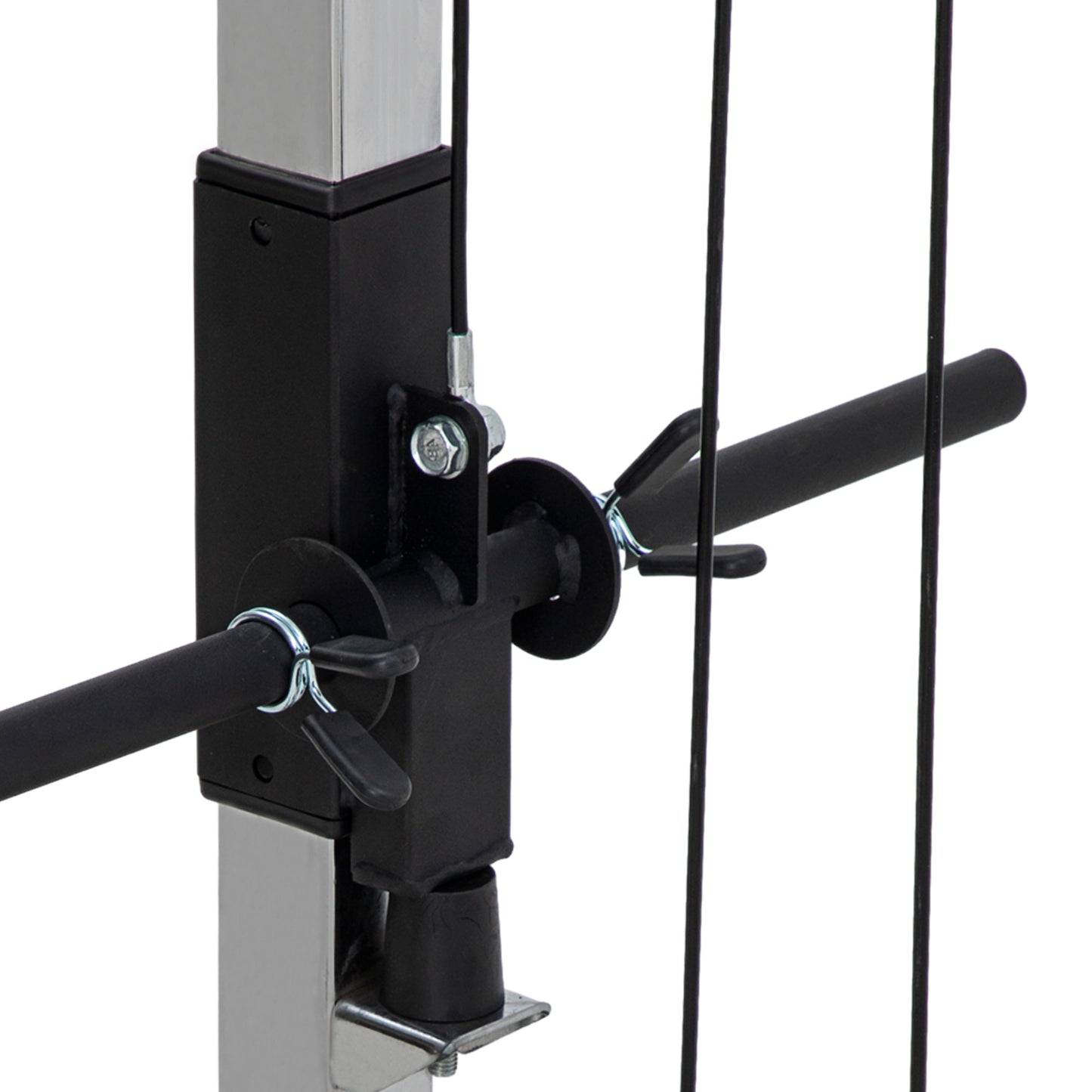 Multi Home Gyms with Cable Pulley System, Cable Crossover Machine with 4 Handles for Full Body Strength Training, Power Rack, Black