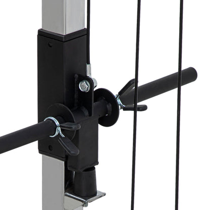 Multi Home Gyms with Cable Pulley System, Cable Crossover Machine with 4 Handles for Full Body Strength Training, Power Rack, Black