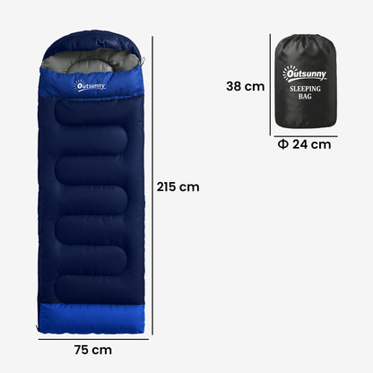 Outsunny Sleeping Bag for Adults, Lightweight & Compact Sleeping Bag, 3 Seasons