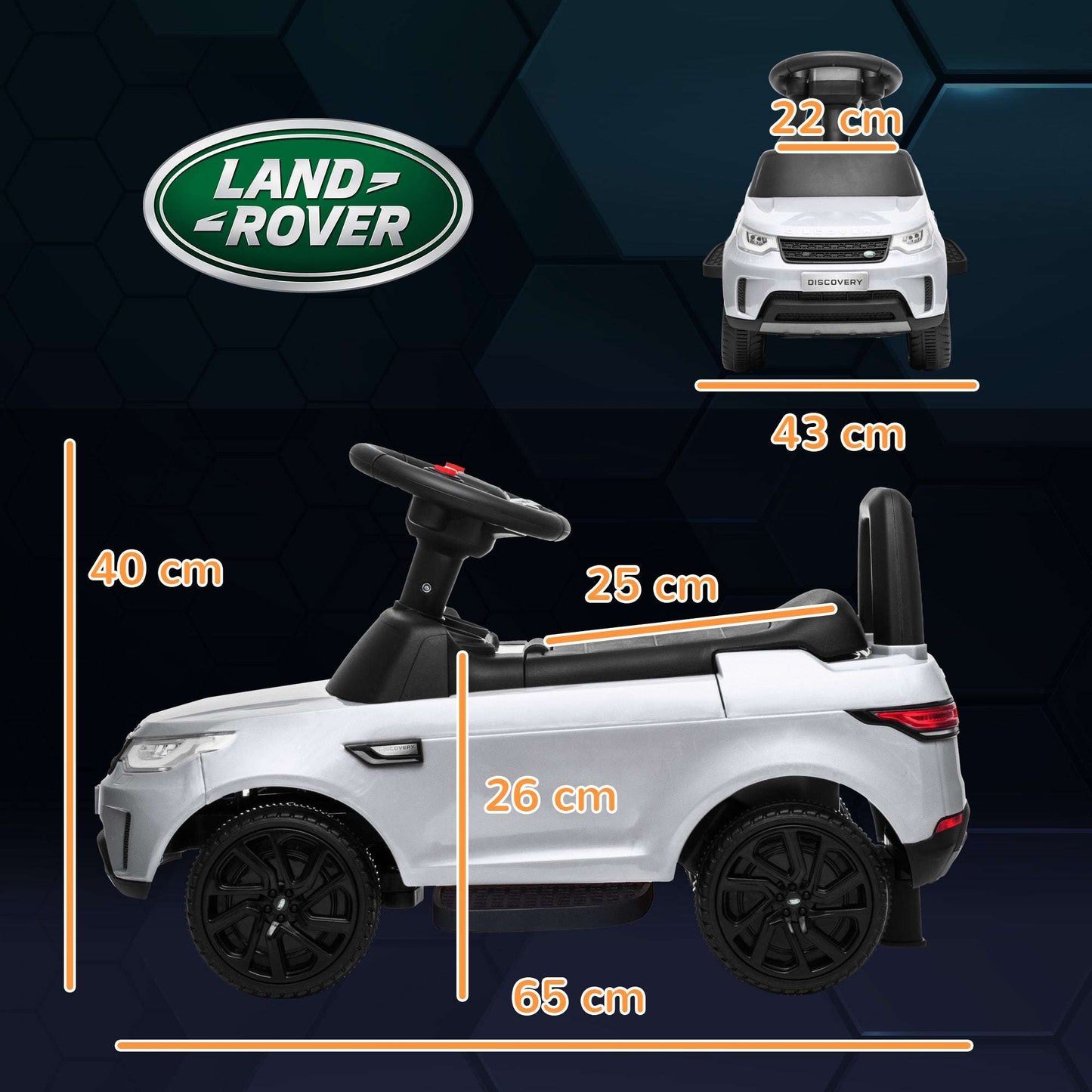 AIYAPLAY 2 in 1 Land Rover Licensed 6V Kids Electric Ride On Car Sliding Car w/ Headlights Music, for 18-60 Months