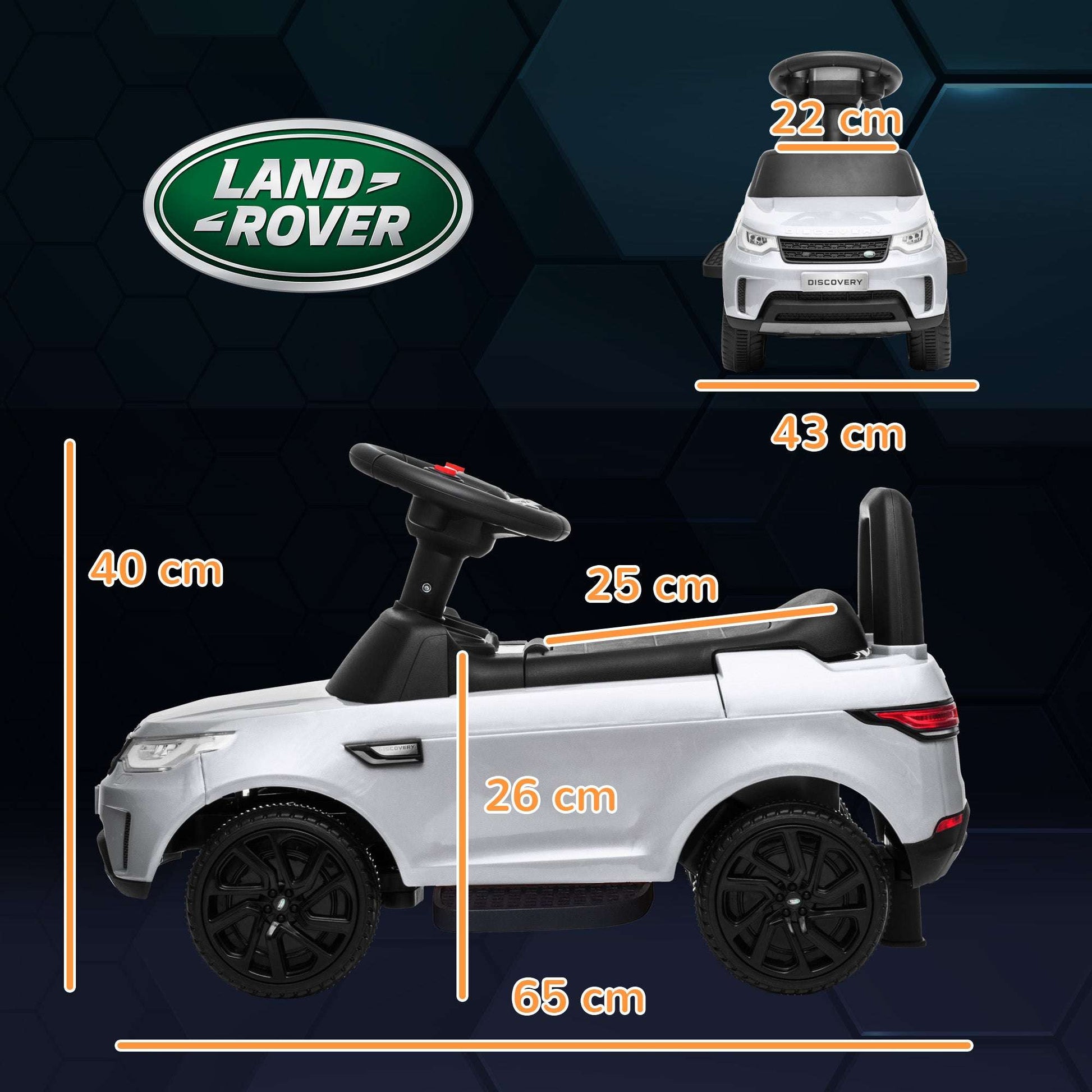 AIYAPLAY 2 in 1 Land Rover Licensed 6V Kids Electric Ride On Car Sliding Car w/ Headlights Music, for 18-60 Months