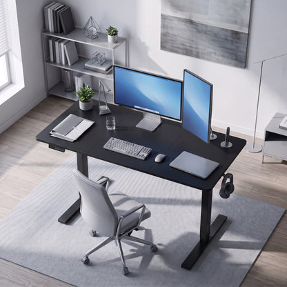 Electric Sit-Stand Desk | Black or White | 120x60cm | Height 72–118cm | LED Panel | 3 Memory Presets | Anti-Collision | Child Lock | 2 Cable Holes | 70kg | 20,000-Cycle Motor