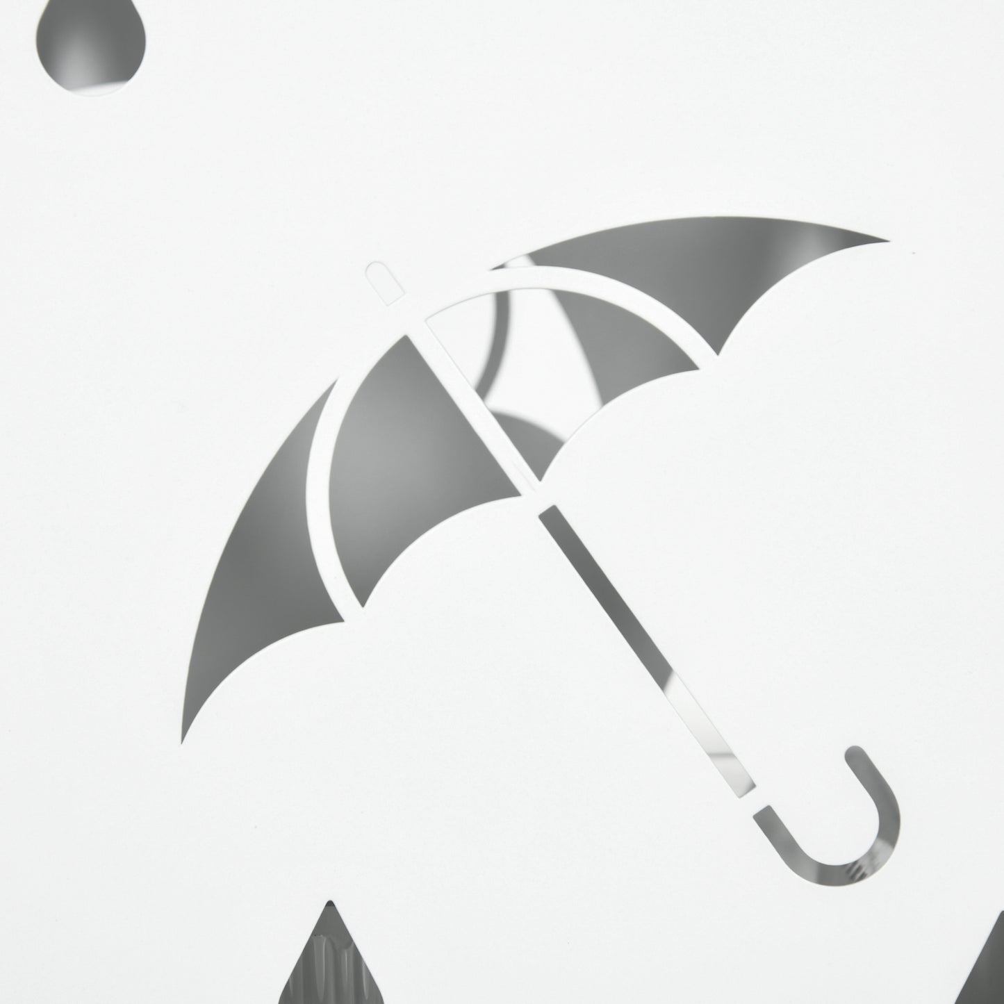 Six-Umbrella Steel Holder Rack Organiser Unit Stand - White