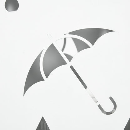 Six-Umbrella Steel Holder Rack Organiser Unit Stand - White