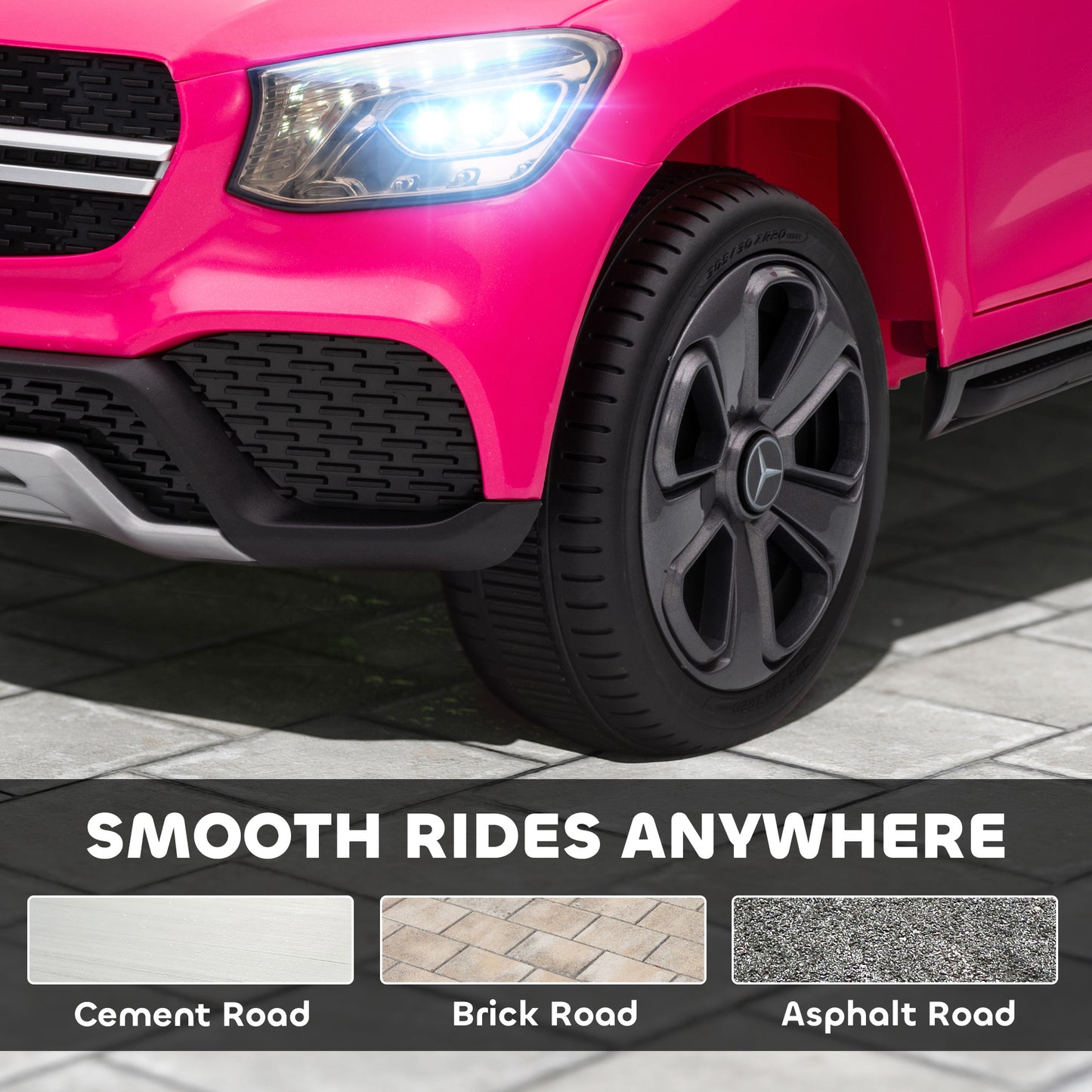 AIYAPLAY Mercedes-Benz GLC Licensed Kids Ride on Car with Remote Control, Soft Start, MP3, LED Headlights