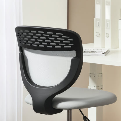 Draughtsman Chair for Tall Desks | Armless | Mesh Back | Padded Seat | Adjustable Foot Ring | 106-126cm Height | 110kg | Light Grey