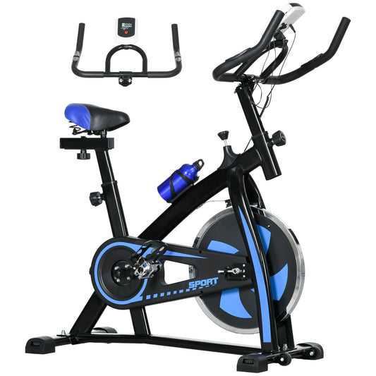 SPORTNOW Exercise Bike, Indoor Stationary Bike, Cycling Machine with Adjustable Seat and Resistance for Home Gym Workout