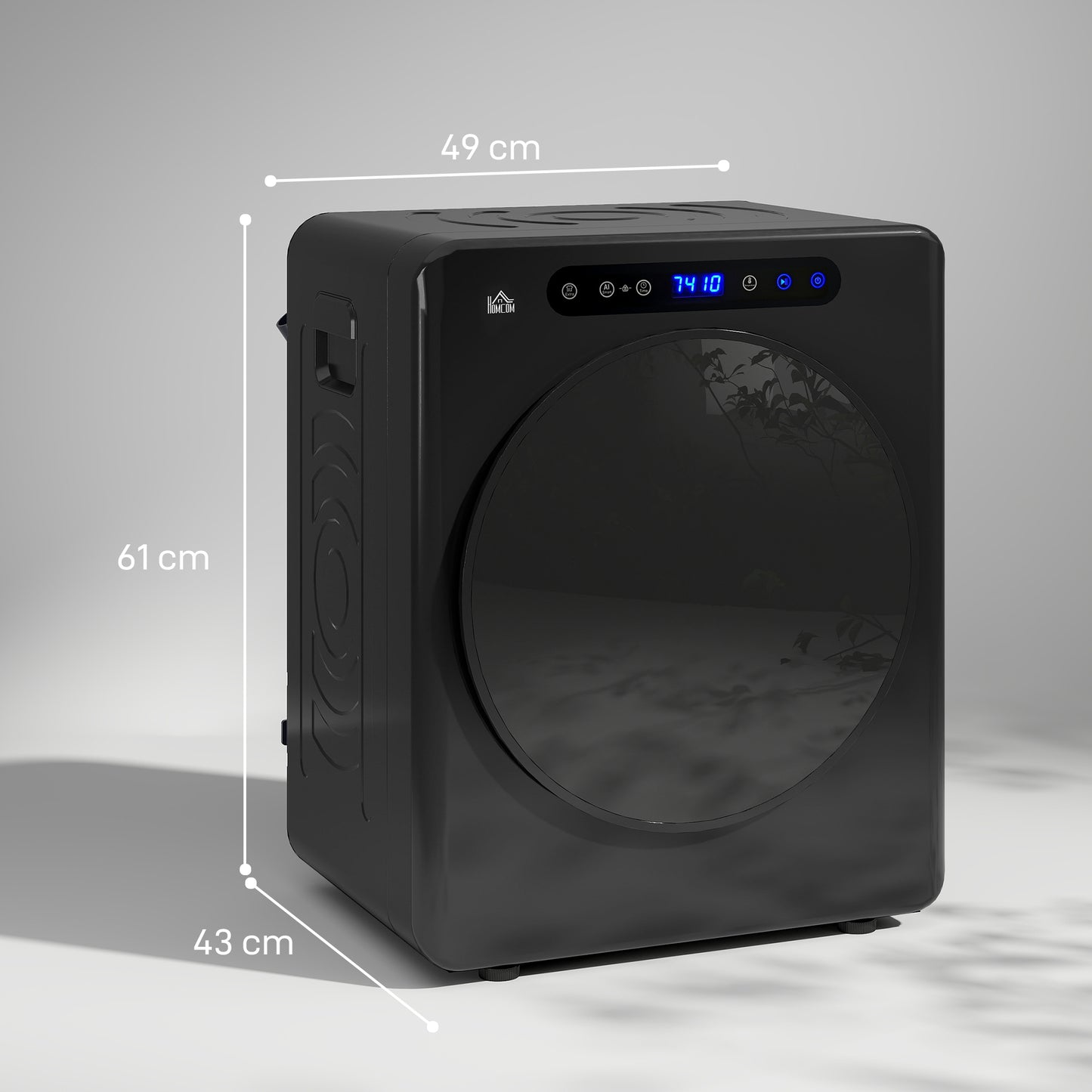 4kg Compact Small Space 40-60℃  Tumble Dryer - Black