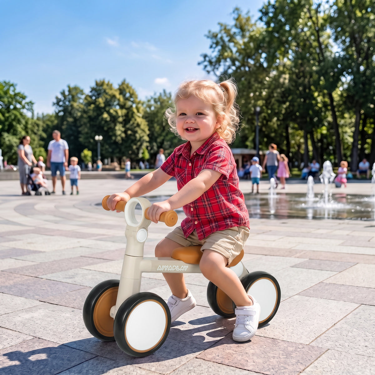 Kids Balance Bike No Pedal | Foldable Design | Adjustable Seat & 3-Position Handlebar | 135° Steering | Quiet EVA Wheels | Soft PU Seat | Lightweight Aluminium Frame | 25kg | 57x28.5x40cm | Ages 12–36 Months | White & Pink