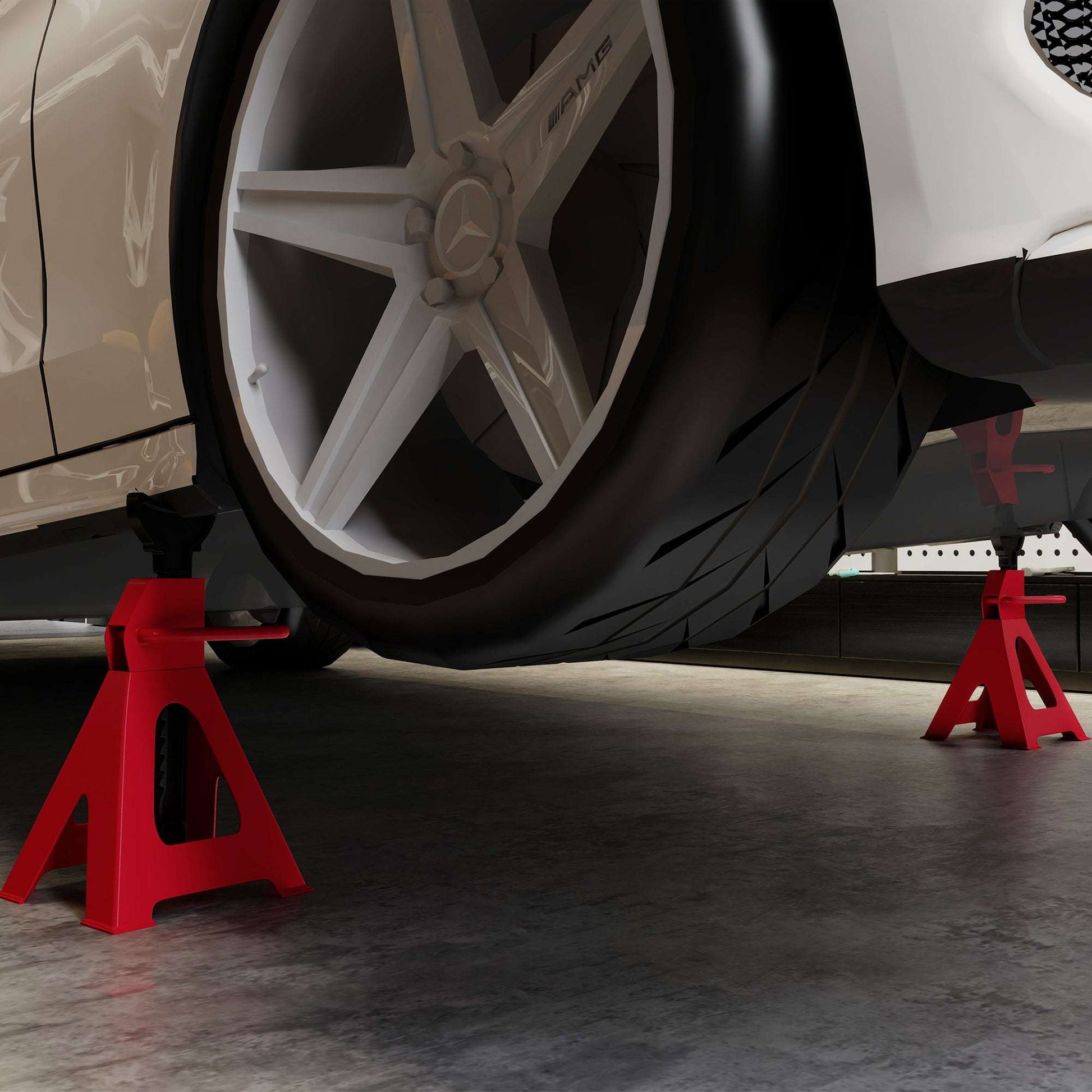 Axle Stands 1 Ton Car Jack Stands Pack of 2, 28-42.5 cm Height Adjustable Support Jack Stand, Heavy Duty Car Lift Tool for Vehicles, Garages