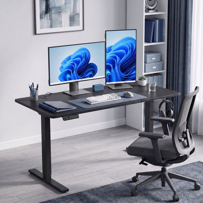 Electric Sit-Stand Desk | Black or White | 120x60cm | Height 72–118cm | LED Panel | 3 Memory Presets | Anti-Collision | Child Lock | 2 Cable Holes | 70kg | 20,000-Cycle Motor