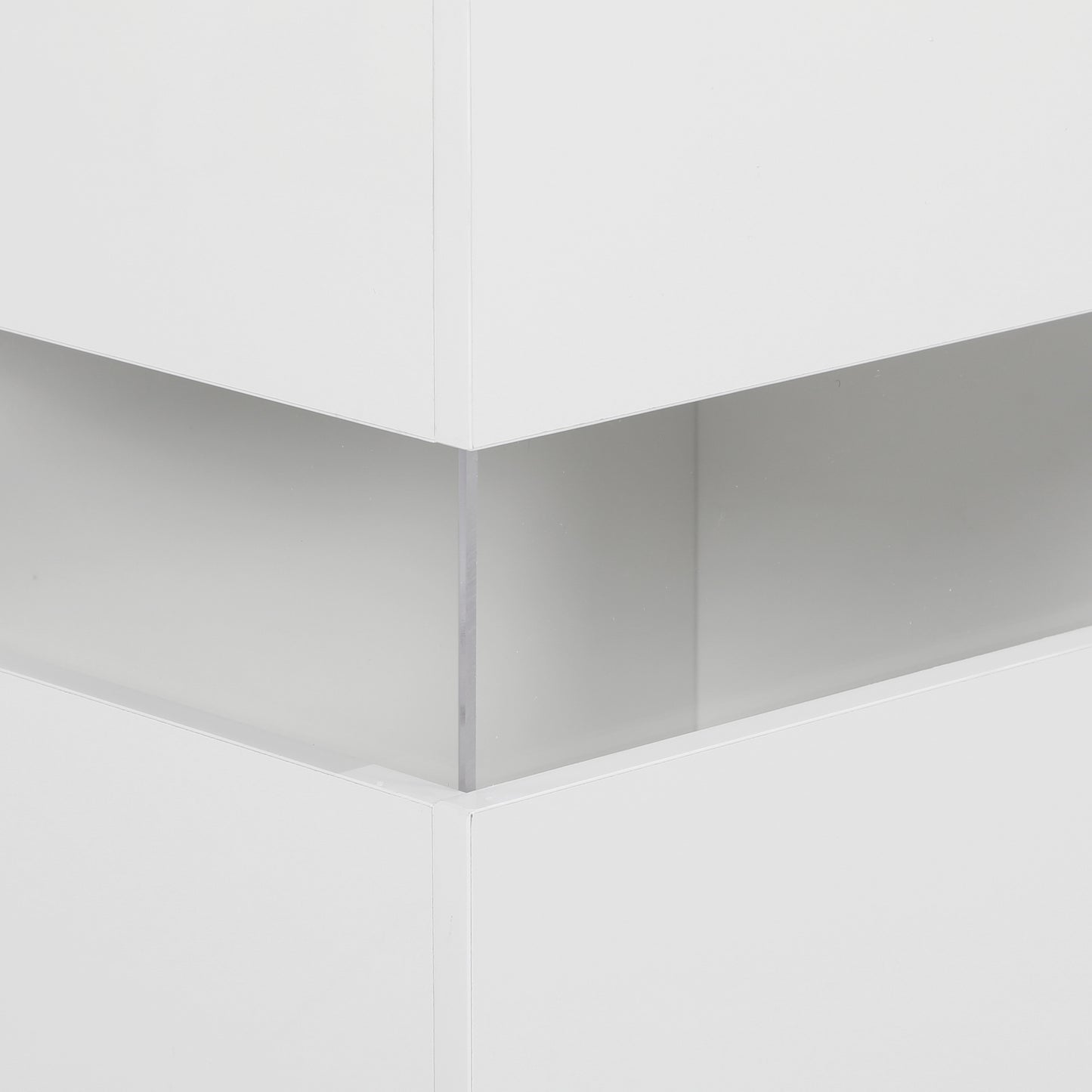 LED Light Sideboard Unit Cabinet - High Gloss White