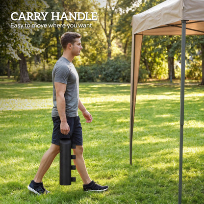 8 Pack Gazebo Sand Weight Bags | 5kg Each | 600D Oxford | Hook & Loop Fastener | Carry Handle | Legs up to 30x30mm | Black