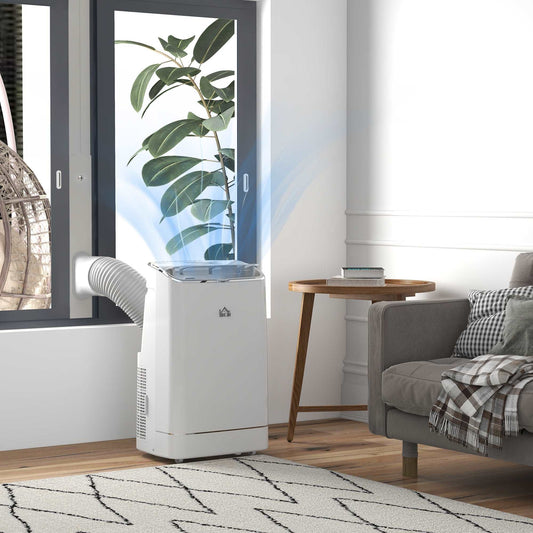 14,000 BTU Mobile Air Conditioner, 35m², Smart Home WiFi, with Dehumidifier, Fan, 24H Timer, Window Kit, White