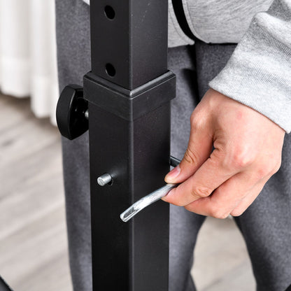 Weight Bench with Adjustable Barbell Rack, Leg Extension, Preacher Curl Pad and 20kg Barbell Set