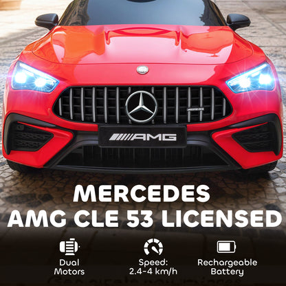 AIYAPLAY Licensed Mercedes AMG Kids Electric Car, 12V Ride On Car with Dual Motors, Remote Control for 3-6 Years