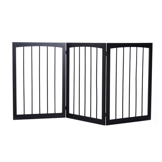 PawHut Free Standing Folding Dog Pet Child Safety Fence Gate Barrier