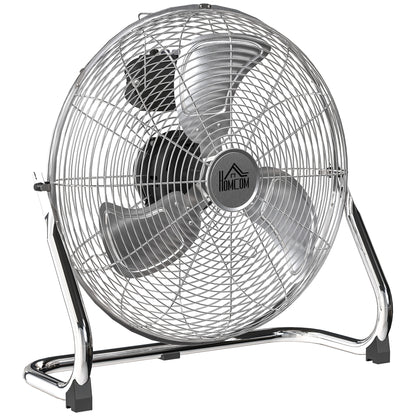 Metal Desk Fan with 3 Speeds & 120° Adjustable Tilt - Silver