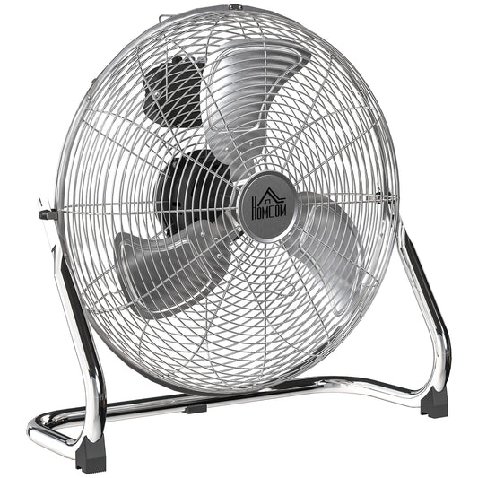 Metal Desk Fan with 3 Speeds & 120° Adjustable Tilt - Silver