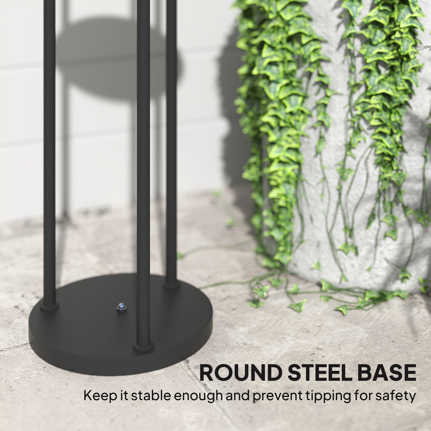 Boho Rattan Floor Lamp, 3-Lights Rattan Lamp with Shelf, Freestanding Solar Garden Light with Auto On/Off Lights, IP44 Waterproof for Porch, Pathway, Deck, Yellow