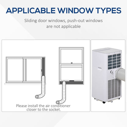 5000 BTU 4-In-1 Compact Portable Mobile Air Conditioner Unit Cooling Dehumidifying Ventilating w/ Fan Remote LED 24hTimer Auto Shut Down White