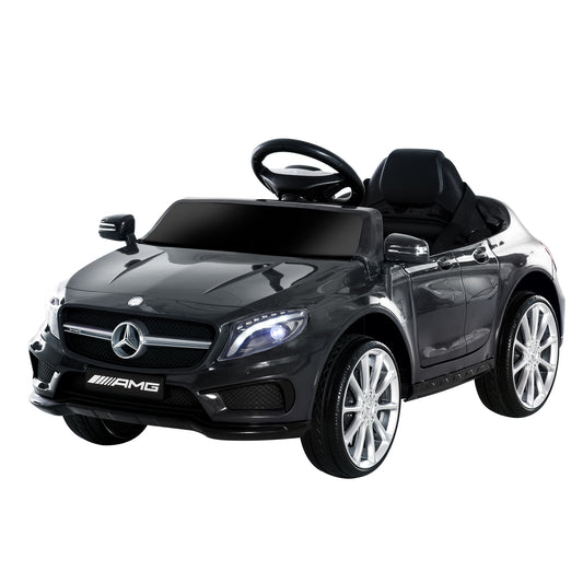 Children Ride On Car Mercedes Benz GLA Licensed 6V Battery Rechargeable Headlight Music Remote Control  High/Low Speed Toy Black