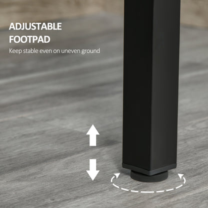 L-Shaped Gaming Desk, Computer Corner Desk, Home Office Workstation with Cable Management, 145 x 81 x 76cm, Black