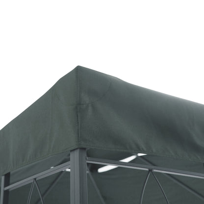 Outsunny 3x4m Gazebo Replacement Roof Canopy 2 Tier Top UV Cover Garden Patio Outdoor Sun Awning Shelters Deep Grey (TOP ONLY)