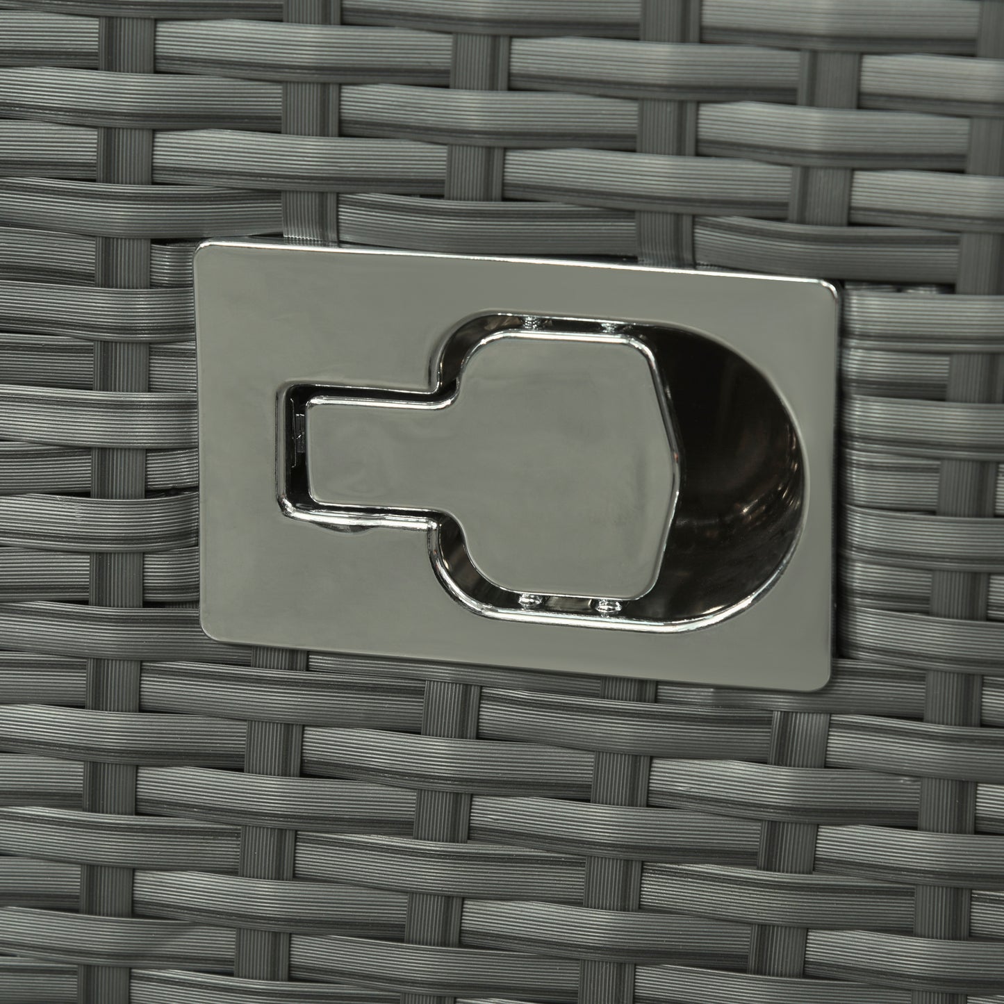 Outsunny 6 Piece Outdoor Rattan Wicker Furniture Set with 3-Seat Sofa, 2 Single Sofas, 2 Footstools and Coffee Table