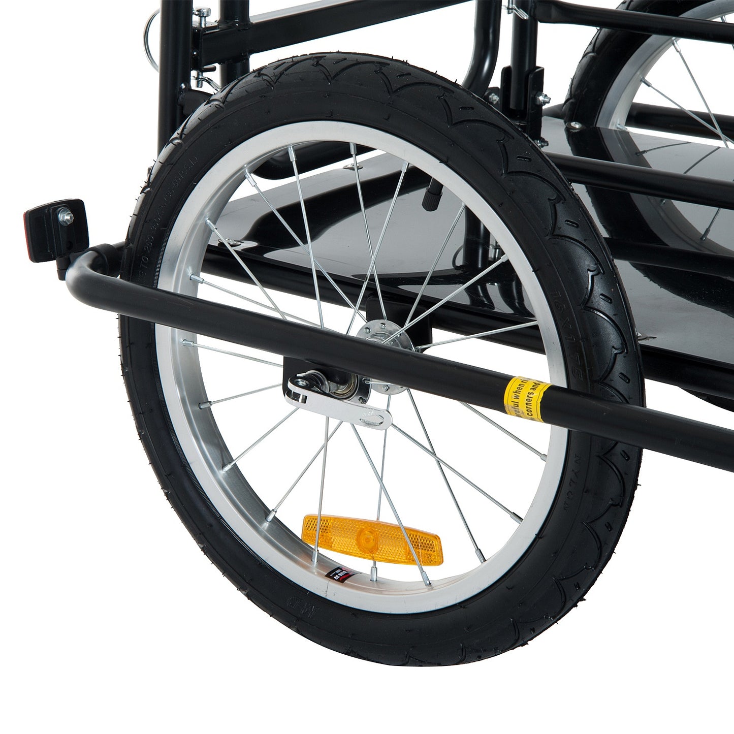 Bike Cycle Cargo Trailer in Steel Frame-Black