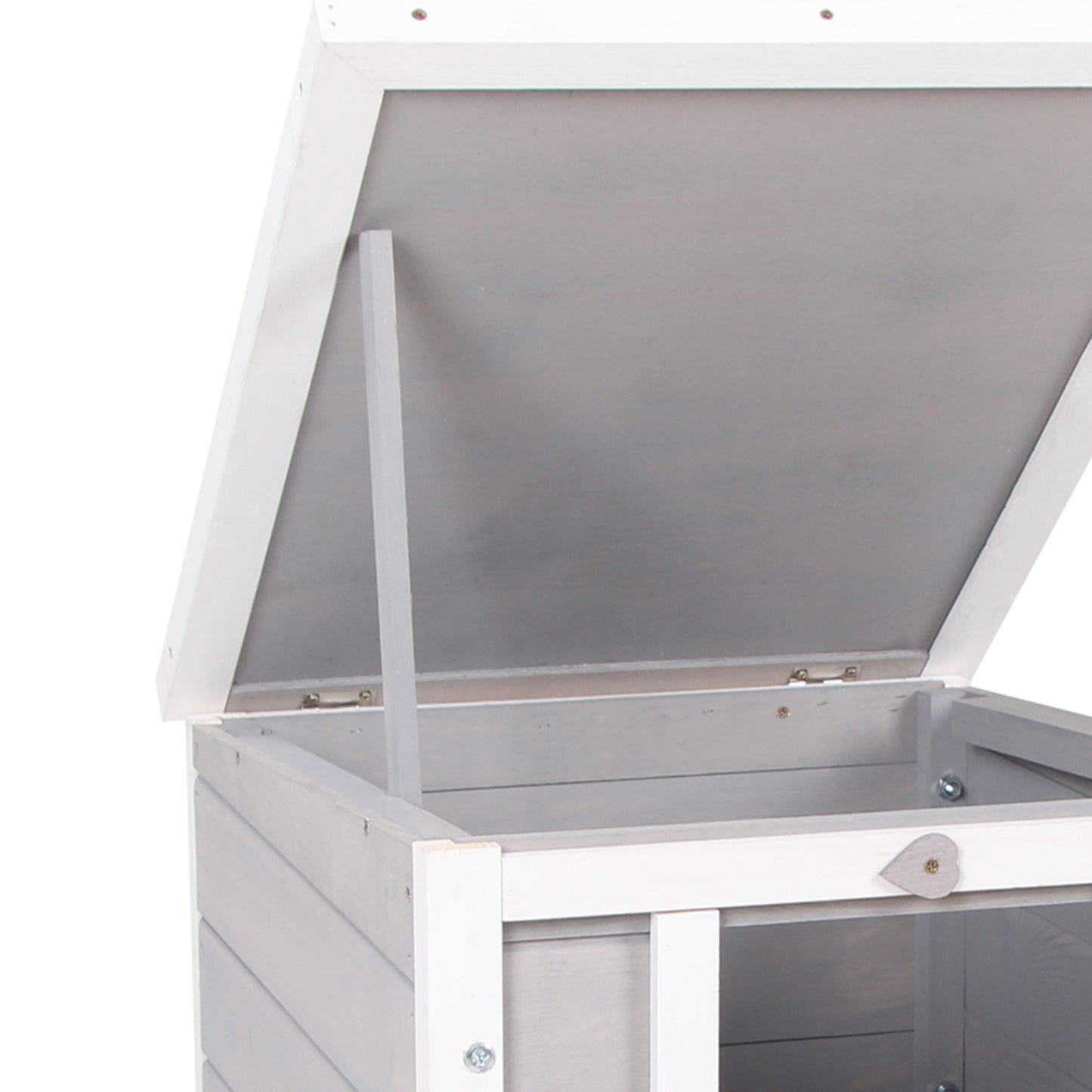 PawHut Wooden Rabbit Hutch Bunny Puppy Cage Guinea Pig Hutch, Rabbit Hideaway, Cat House, Pet Habitat Small Animals