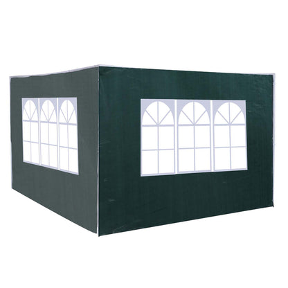 Outsunny 3 Meters Canopy Gazebo Marquee Replacement Exchangeable Side Panel Wall Panels Walls (Green)