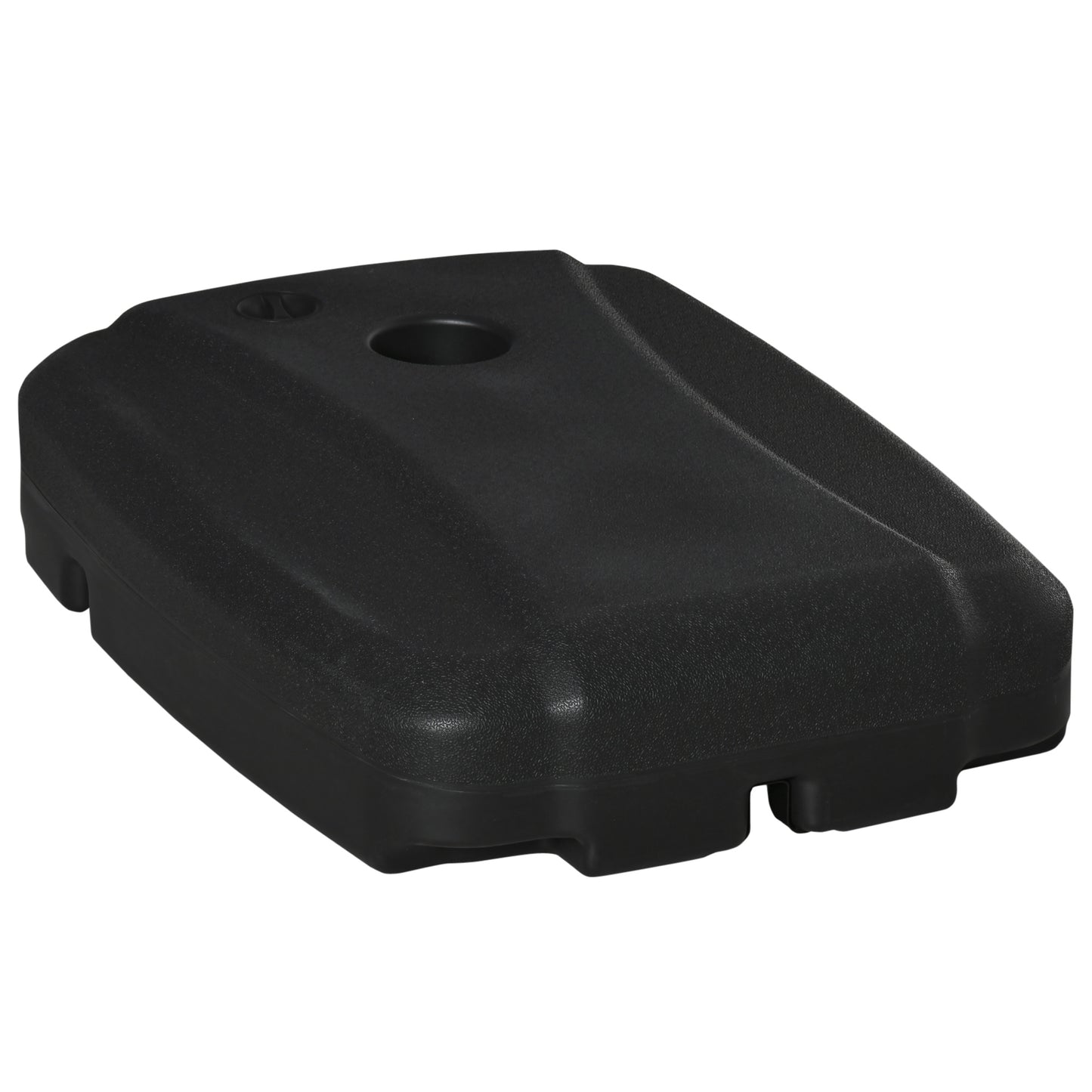 Outsunny 7.5kg Square Parasol Base Portable Umbrella Stand Weights for Cantilever Banana Parasol with Wheels, Water and Sand Filled, Up to 100kg