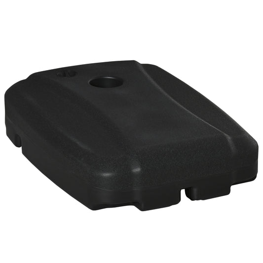 Outsunny 7.5kg Square Parasol Base Portable Umbrella Stand Weights for Cantilever Banana Parasol with Wheels, Water and Sand Filled, Up to 100kg