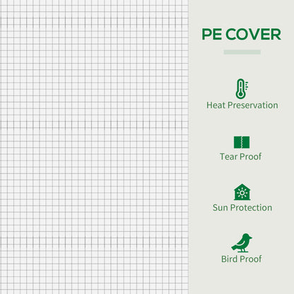 Outsunny 200x76x168cm Walk-in Garden Greenhouse Patio Lean to Hot House, Plants Flowers Herbs Tomato Grow w/ Steel Frame Door Window Balcony Patio