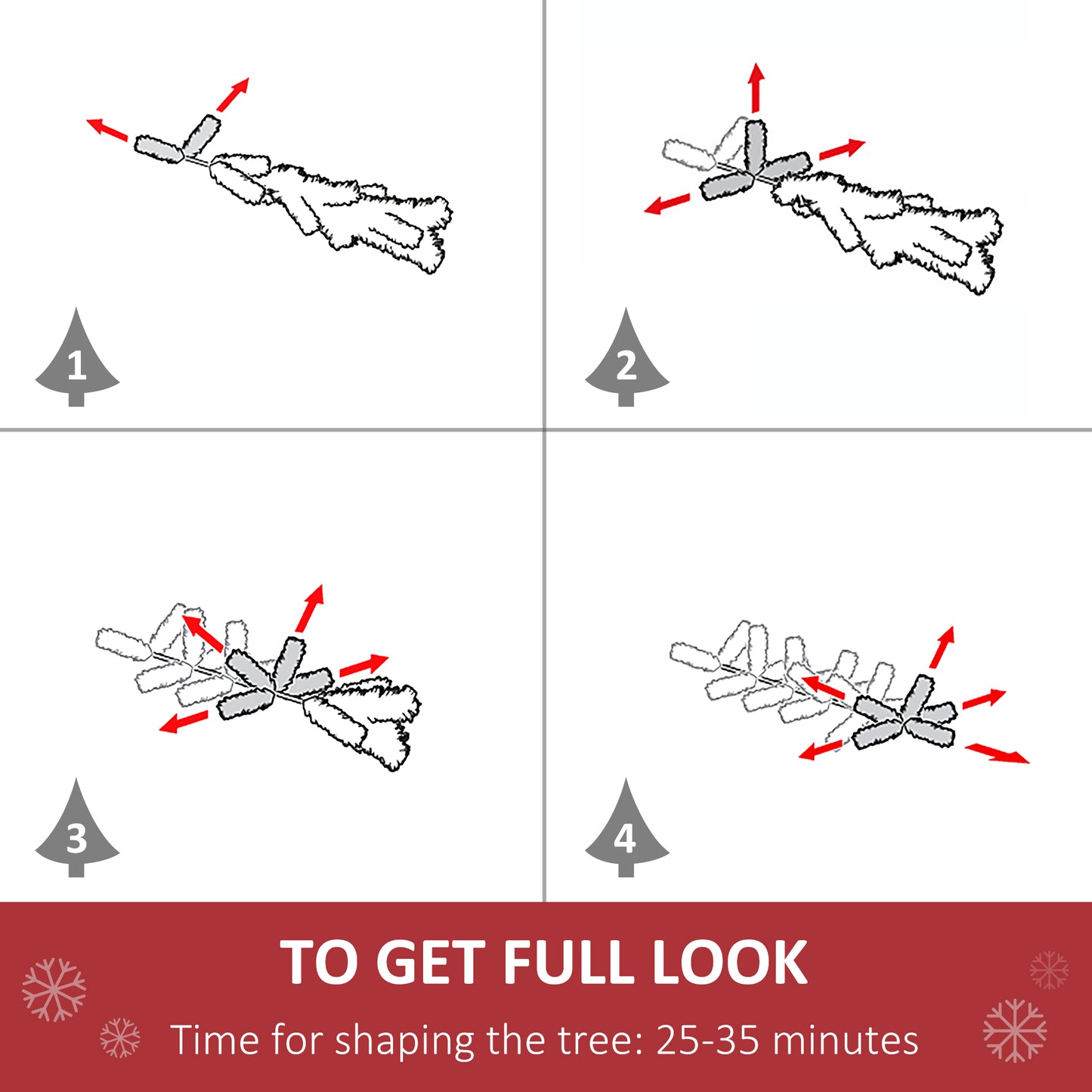 5ft Prelit Christmas Tree Artificial Tree Warm White LED Light Holiday Home Xmas Decoration, Green