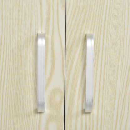 Microwave Stand, Modern Kitchen Storage Unit, Trolley Cart Sideboard w/ Cabinet, Locking Wheels, Shelf for Living Room, Dining Room -Oak Tone