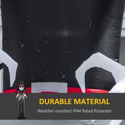 Outsunny 10ft Inflatable Halloween Skinny Ghost in a Tall Hat, Blow-Up Outdoor LED Display