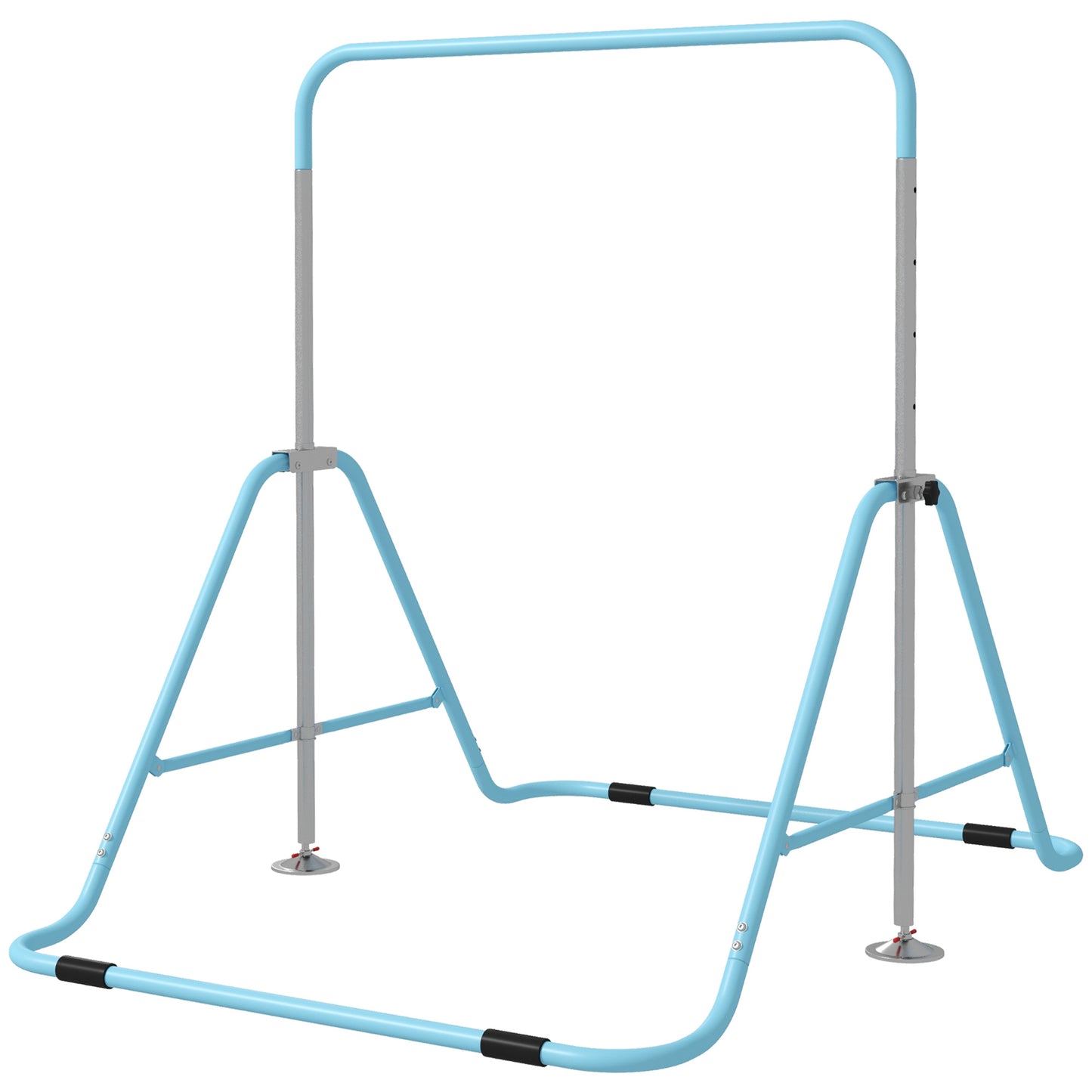 Kids Gymnastics Bar w/ Adjustable Height, Foldable Horizontal Bars, Green