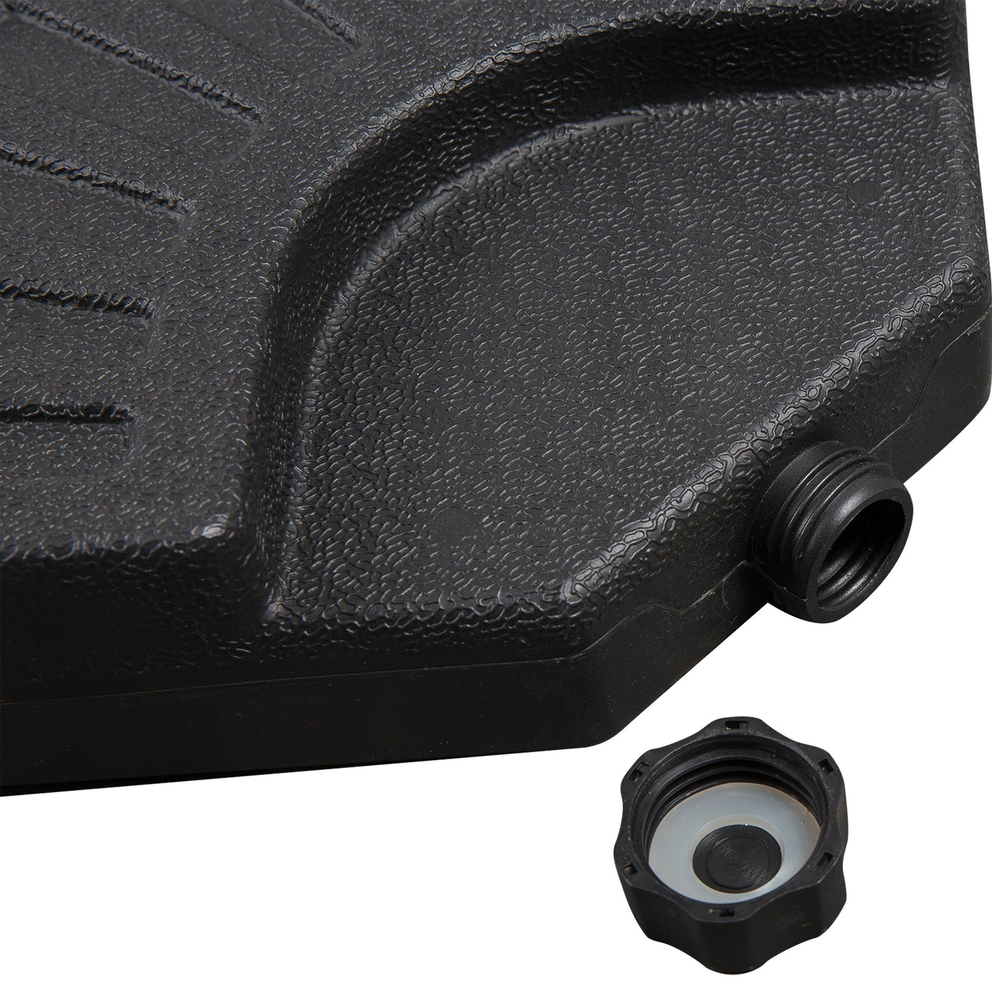 Outsunny 4 Piece Portable Round Parasol Base Umbrella Cross Stand Weights Holder Sand or Water Filled Outdoor Garden Patio