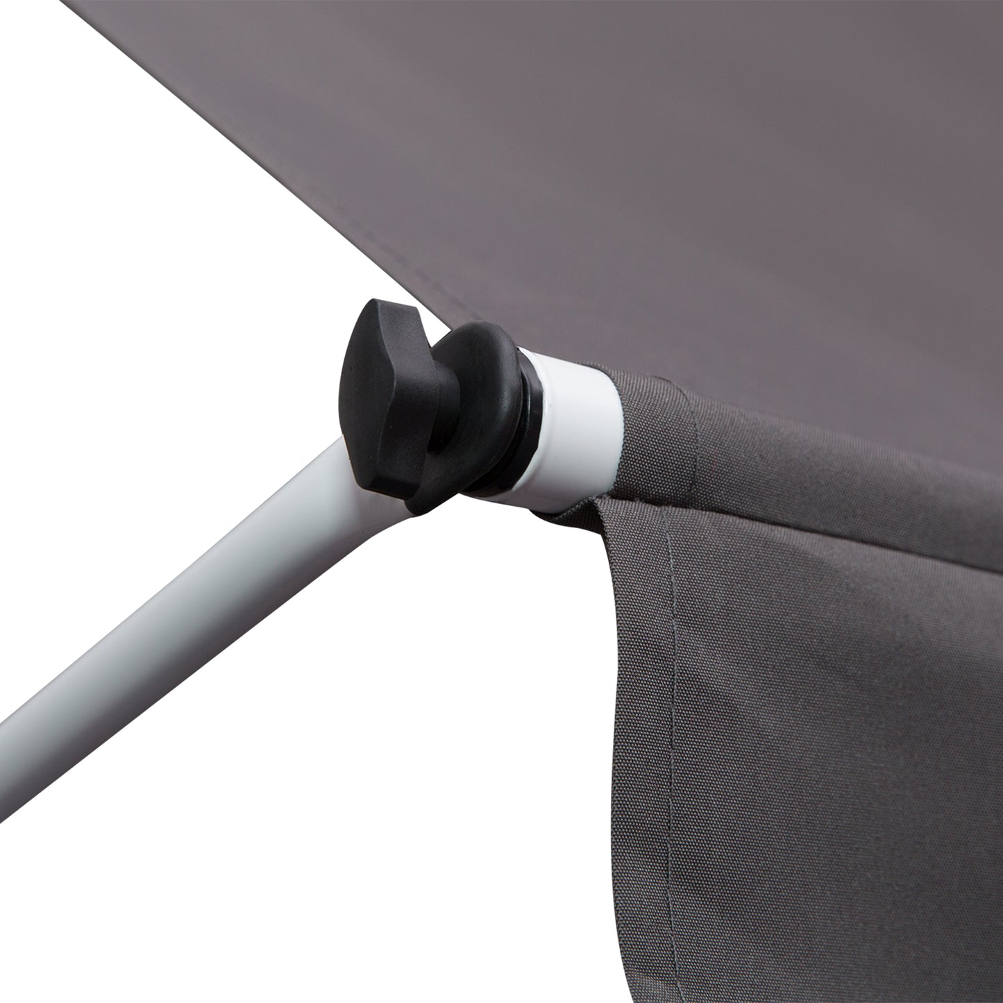 Outsunny Balcony 3 x 1.5m Manual Adjustable Awning DIY Patio Clamp Awning Canopy  Retractable Shade Shelter - Grey