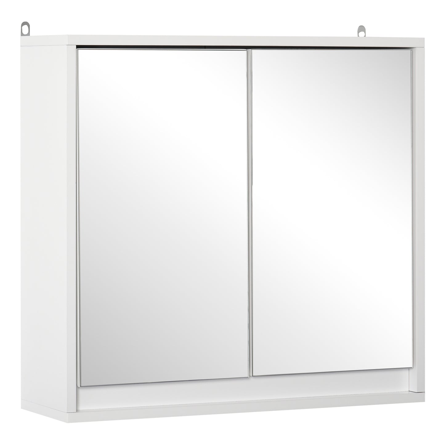 Mirror Cabinet for Bathroom Mirror Cupboard Wall Mounted with Storage Shelf Bathroom Cupboard Double Door White