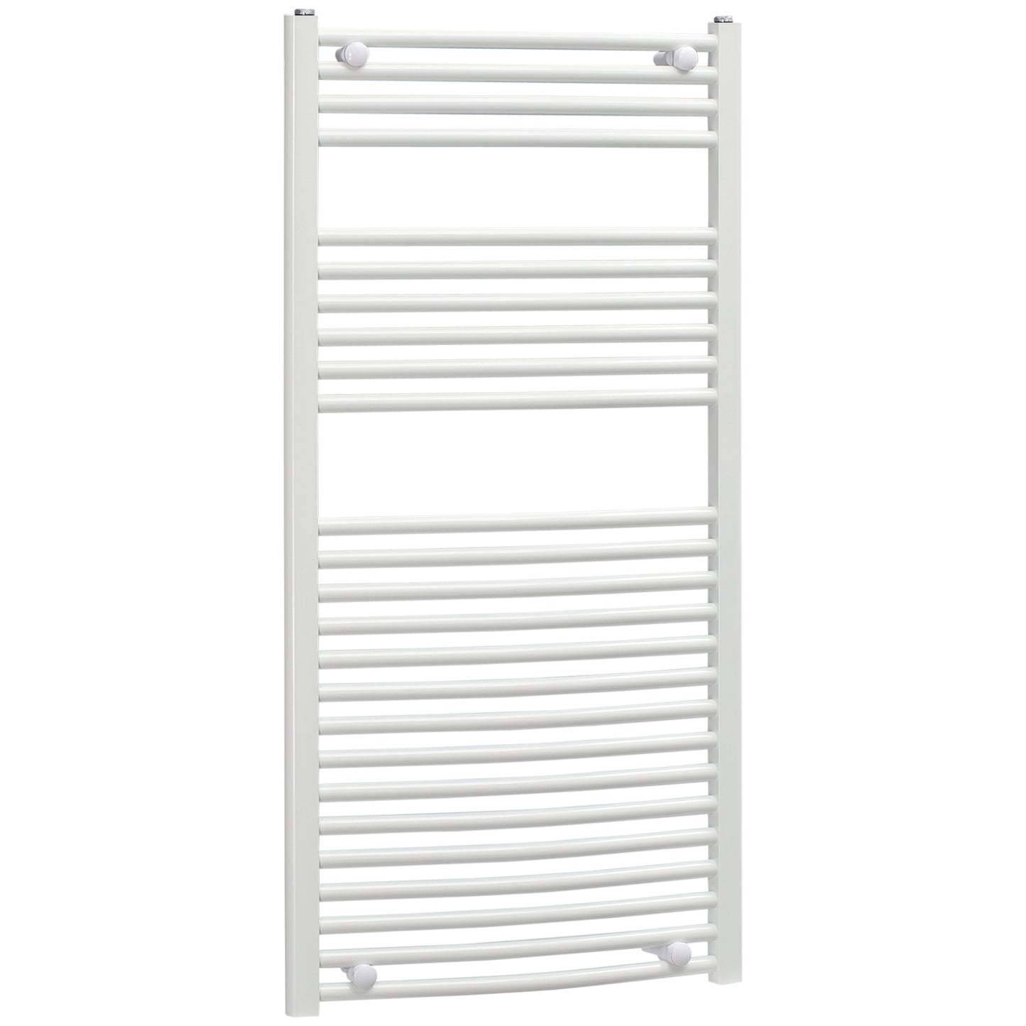 Straight Heated Towel Rail, Hydronic Bathroom Ladder Radiator Towel Warmer For Central Heating 600mm x 1200mm, White
