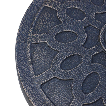 Outsunny 13kg Resin Umbrella Stand Holder, Garden Parasol Base for 38mm or 48mm Outdoor Umbrella Poles, Bronze Tone