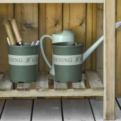 Garden Wooden Planters Raised Garden Bed with Legs and Storage Shelf, Gardening Standing Growing Bed Flower Boxes for Backyard, Balcony