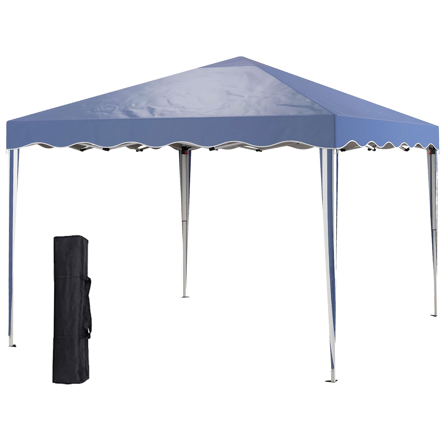 Outsunny 3 x 3m Pop Up Gazebo, Outdoor Camping Gazebo Party Tent with Carry Bag