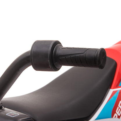 Kids 12V Electric Motorcycle Ride-On, with Training Wheels, for Ages 3-6 Years - Red